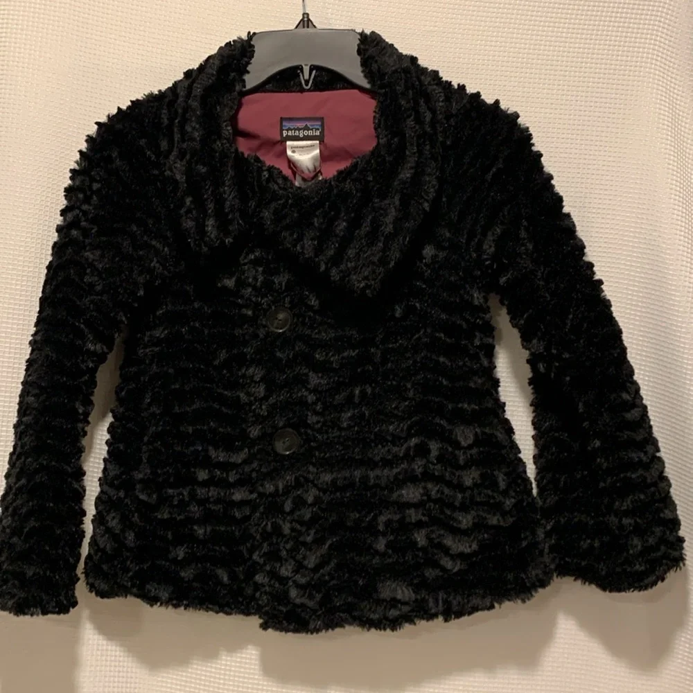 Girl’s Patagonia Pelage jacket black medium size 10 - Picture 1 of 7